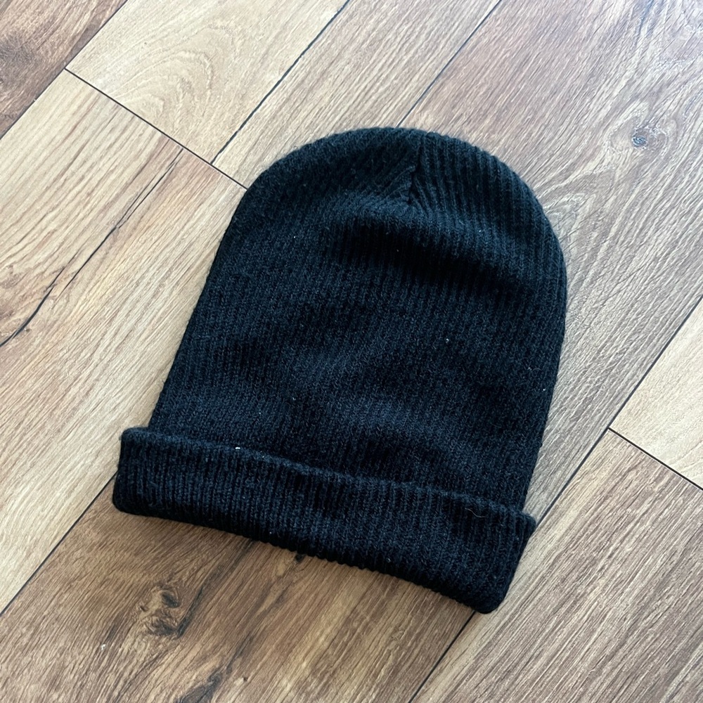 Sleek Black Knit Beanie OS TopShop